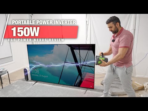Can this portable 150W Inverter Power an 85" TV and MacBook Pro? | EGO Nexus 10Ah Battery REVIEW