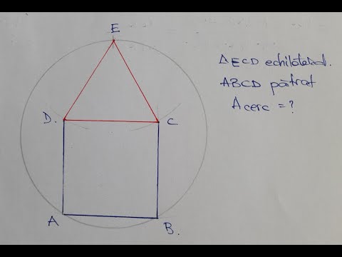 Aria unui cerc, problemă de clasa a VII-a