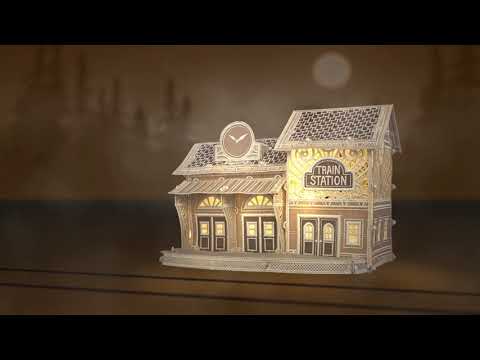 Freestanding Christmas Village: Train Station