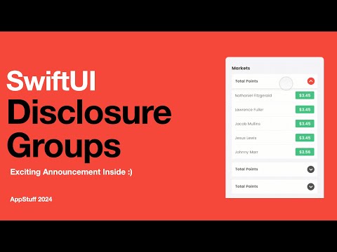 SwiftUI Disclosure Groups + Exciting Announcement!!