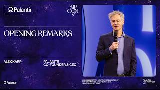 Palantir CEO Alex Karp Opening Remarks | AIPCon 9