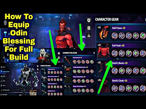 Odin Blessing Equip Guide On The Right Way | 20 Odin Blessing on Mephisto - Marvel Future Fight