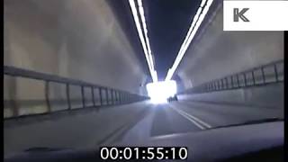 1990s POV Drive Through Blackwall Tunnel, London, Traffic Jam