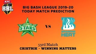 Melbourne stars Vs Brisbane heat | live big bash League 2019 53rd match T20 #MLSVSBH #MLSVSBH