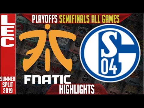FNC vs S04 Highlights ALL GAMES | LEC Summeer 2019 Playoffs Semi finals | Fnatic vs Schalke 04