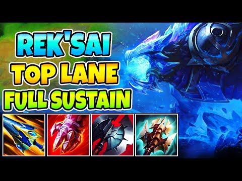 BRUISER REK'SAI TOP LANE HAS INSANE SUSTAIN (BROKEN HEALING) - League of Legends