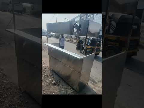 White stainless-steel momos counter