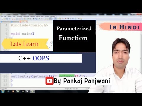 8 C OOPs in Hindi | Parameterized Functions