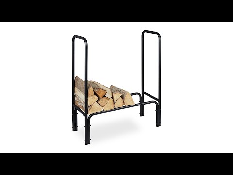 Rangement pour bûches en acier Noir - Métal - 72 x 85 x 30 cm