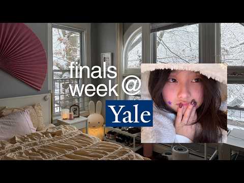 finals week @ yale | study w me, productive days, + late night crashout...