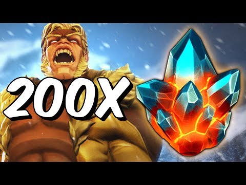 200x Premium Hero Crystal Opening - 4 Star Sabretooth Hunt - Marvel Contest Of Champions