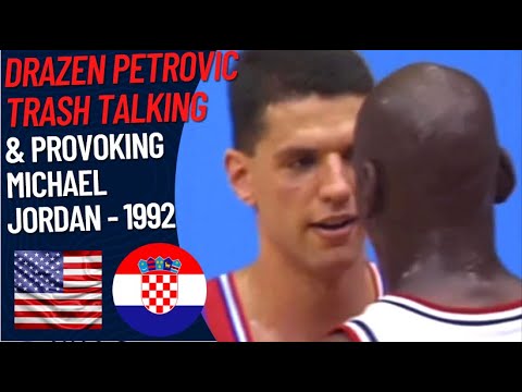Drazen Petrovic Trash Talking & Provoking Michael Jordan | Olympics 1992