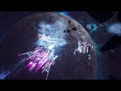 Skalgrim Mod - Adeptus Mechanicus vs Aeldari Corsairs - Massive Battle - Battlefleet Gothic Armada 2