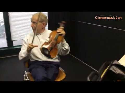 Shlomo MINTZ adjusts the Vesivius STRAD #violin