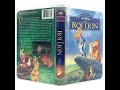 Opening Closing To The Lion King 1995 VHS French Canadian Copy 29th Anniversary Edition