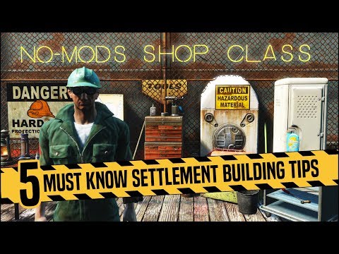 Top 5 Must Know Settlement Building Tips 🚧 Fallout 4 No Mods Shop Class