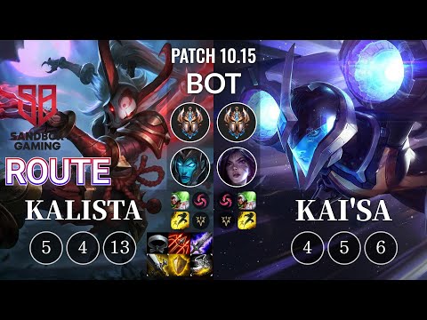 SB Route Kalista vs Kai'Sa Bot - KR Patch 10.15
