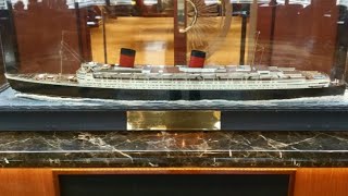 Cunard's History displayed, a beautiful model of Queen Elizabeth  (1940 )