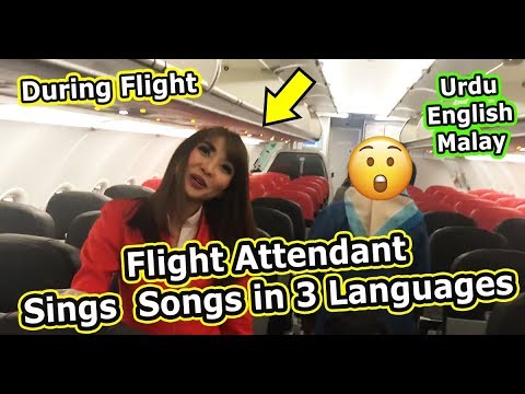 😲 Flight Attendant Sings Songs In 3 Languages During Flight
