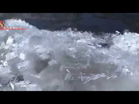 Shocking nature ICE TSUNAMI caught on tape