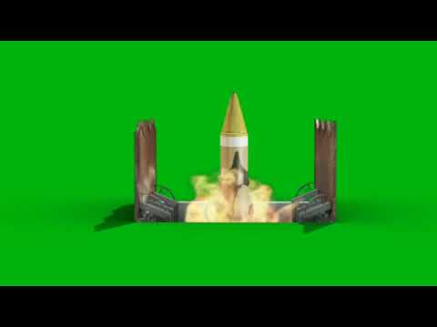 Green screen missile animation