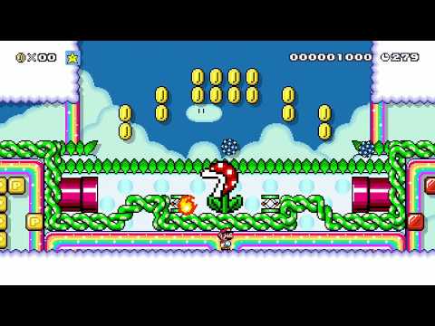 Rainbow Runner by MaxMinerva - Super Mario Maker 2 - No Commentary 1ca 1cb 022020