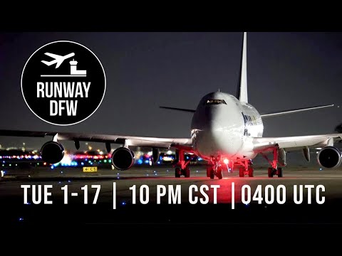 🔴 LIVE plane spotting @ Dallas/Fort Worth Airport w/ Runway DFW After Dark! ✈️  Jan 17 2023 | 10 pm