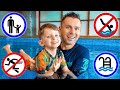 Dad Teaches Alex Safety Rules In The Pool