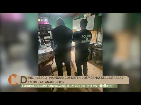 Tras la denuncia de un vecino, detuvieron a dos hombres y realizaron tres allanamientos en Mainqué