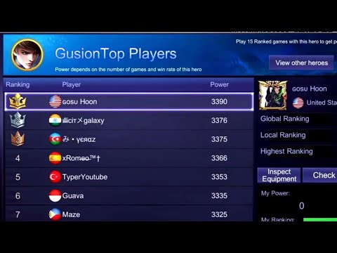 TOP GLOBAL 1 GUSION GOSU HOON UNTOPPABLE GAME, FAST HAND+COMBO