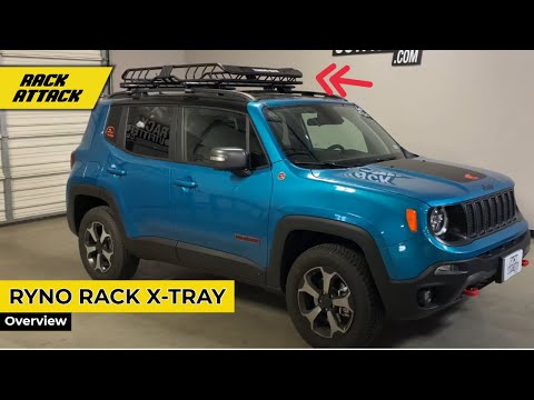 Jeep Renegade with Rhino-Rack XTray Roof Rack Cargo Basket
