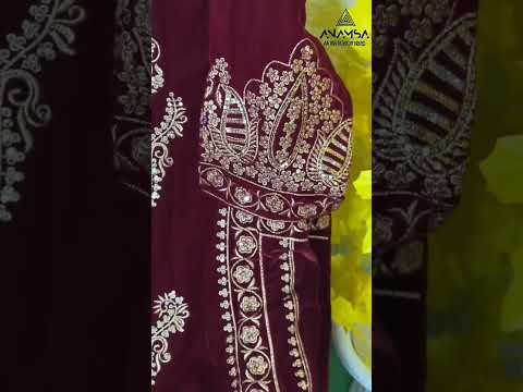 Anamsa 261 Heavy Pure Velvet 9000 Wholesale Pakistani Suit – product video thumbnail