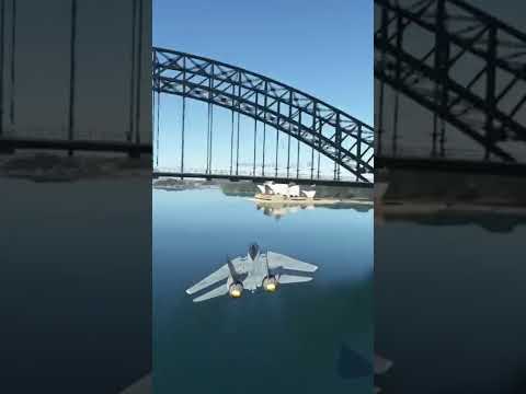 MSFT Flight Simulator INSANE F-14 FLYING IN SYDNEY AUSTRALIA!