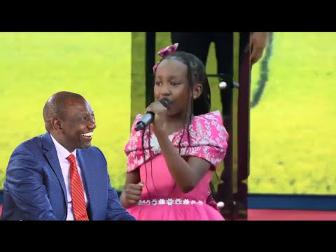 YOUNG FORTUNE SHOCKS PRESIDENT RUTO WITH HER SWEET POETRY IN CHURCH.