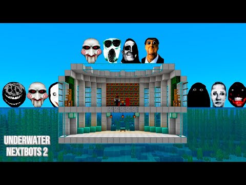 SURVIVAL UNDERWATER BASE PART 2 WITH 100 NEXTBOTS in Minecraft - Gameplay - Coffin Meme