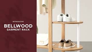 Изображение товара Вешалка для одежды Bellwood, белая/натуральное дерево