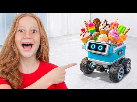 Nastya and friends at the indoor playground