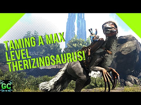 Using Kibble to Tame a MAX LEVEL Therizinosaurus! Ep:12 ARK: Survival Evolved