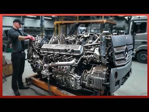Man Fully Assembles Mercedes TRUCK ENGINE Perfectly | Start to Finish by 