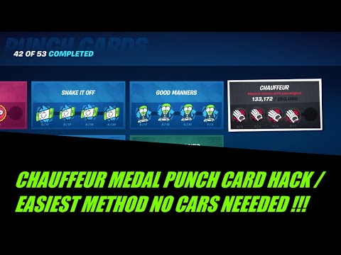 FASTEST WAY TO COMPLETE CHAUFFEUR PUNCHCARD GLITCH FORTNITE N1 EASIEST METHOD !!! NO CARS NEEDED !!