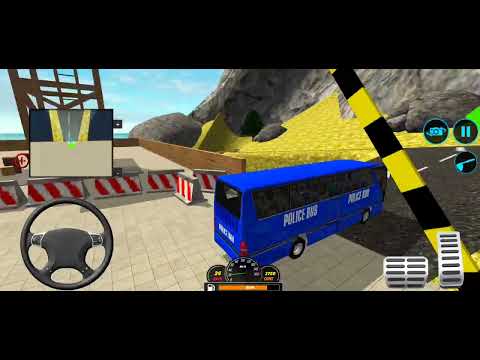 Us Police Uphill Bus Driving Simulator - Police Soldier Duty Transporter Bus- Android Game Play
