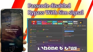 Iphone 6/6+ disabled passcode🔐 bypass done by unlock Tool✅With Sim📶 Unlock Tool Ramdisk passcode