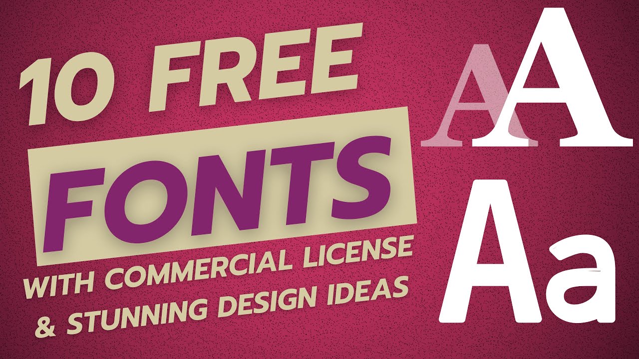 10 FREE Fonts With Commercial License & Stunning Design Ideas