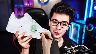 Surpreendi o YOUTUBER FLAKES POWER com essa CUSTOMIZAÇÃO DE TÊNIS que fiz do FORTNITE!