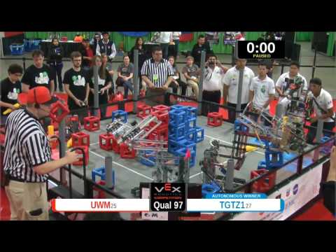 2015 VEXU Q97 - UWM vs TGTZ1 - 45 to 56-Division Div-VEX U-VEX Worlds 2015