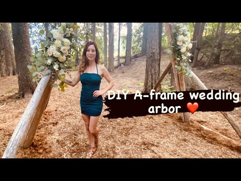 A rather epic DIY wedding arbor || DIY triangle / A-frame wedding arbor