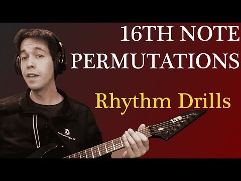 Rhythm Lesson for Metal Guitar - Counting 16th note variations