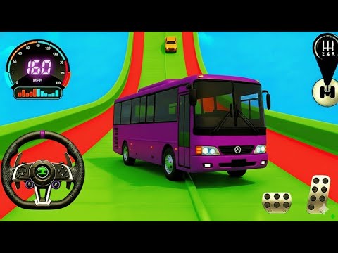Crazy Bus Mega Ramp Impossible Racing - Bus Stunts Impossible Tracks - Android GamePlay
