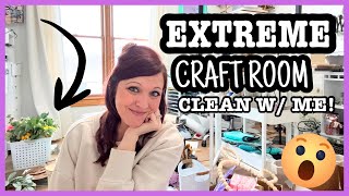đ¤ŻEXTREME REALISTIC CRAFT ROOM DECLUTTER AND CLEAN WITH ME!