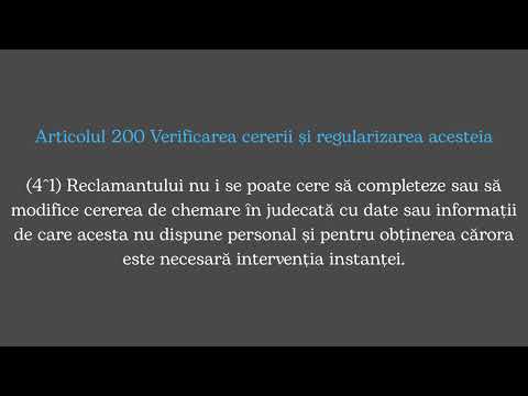 Lecția nr. 30 (partea I). Cererea de chemare în judecată.